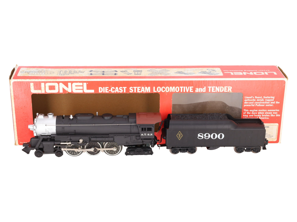 Lionel 6-8900 O Gauge ATSF 4-6-4 Steam Locomotive & Tender #8900 VG/Box