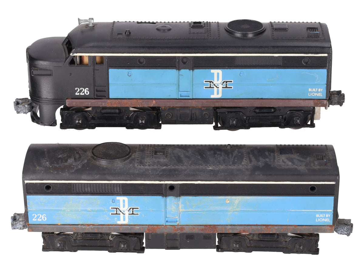 Lionel 226 Vintage O Gauge Boston & Maine Alco AB Diesel Set
