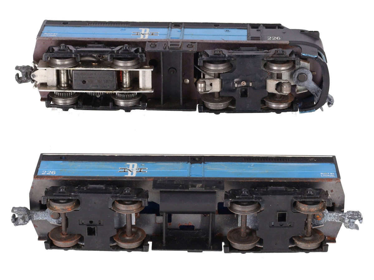 Lionel 226 Vintage O Gauge Boston & Maine Alco AB Diesel Set
