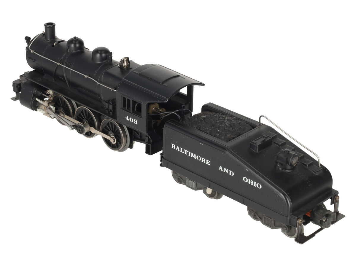 Lionel 203 Vintage O Gauge B&O 0-6-0 Steam Locomotive and Tender