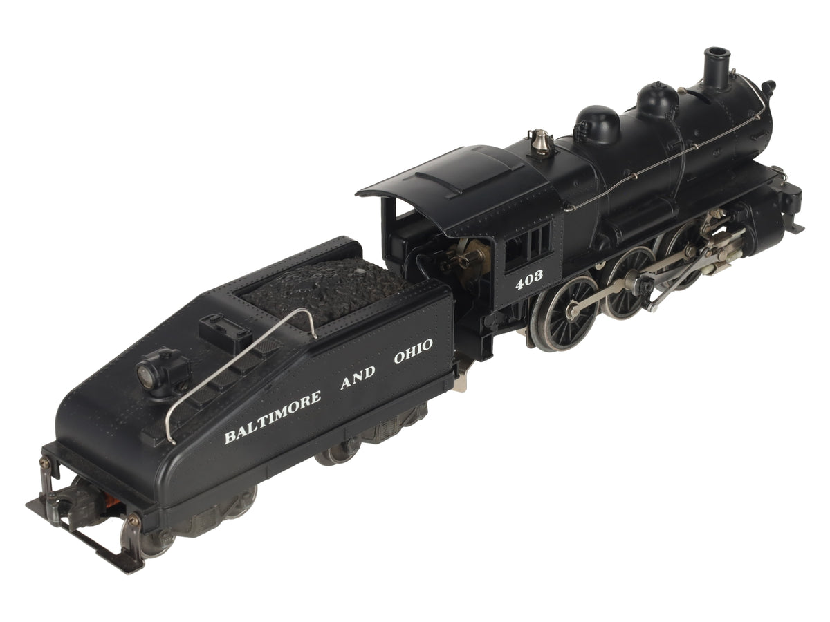Lionel 203 Vintage O Gauge B&O 0-6-0 Steam Locomotive and Tender