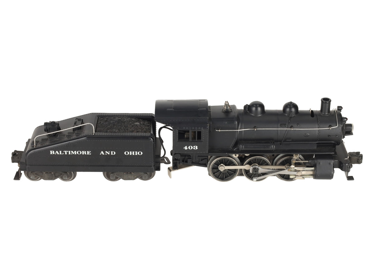 Lionel 203 Vintage O Gauge B&O 0-6-0 Steam Locomotive and Tender