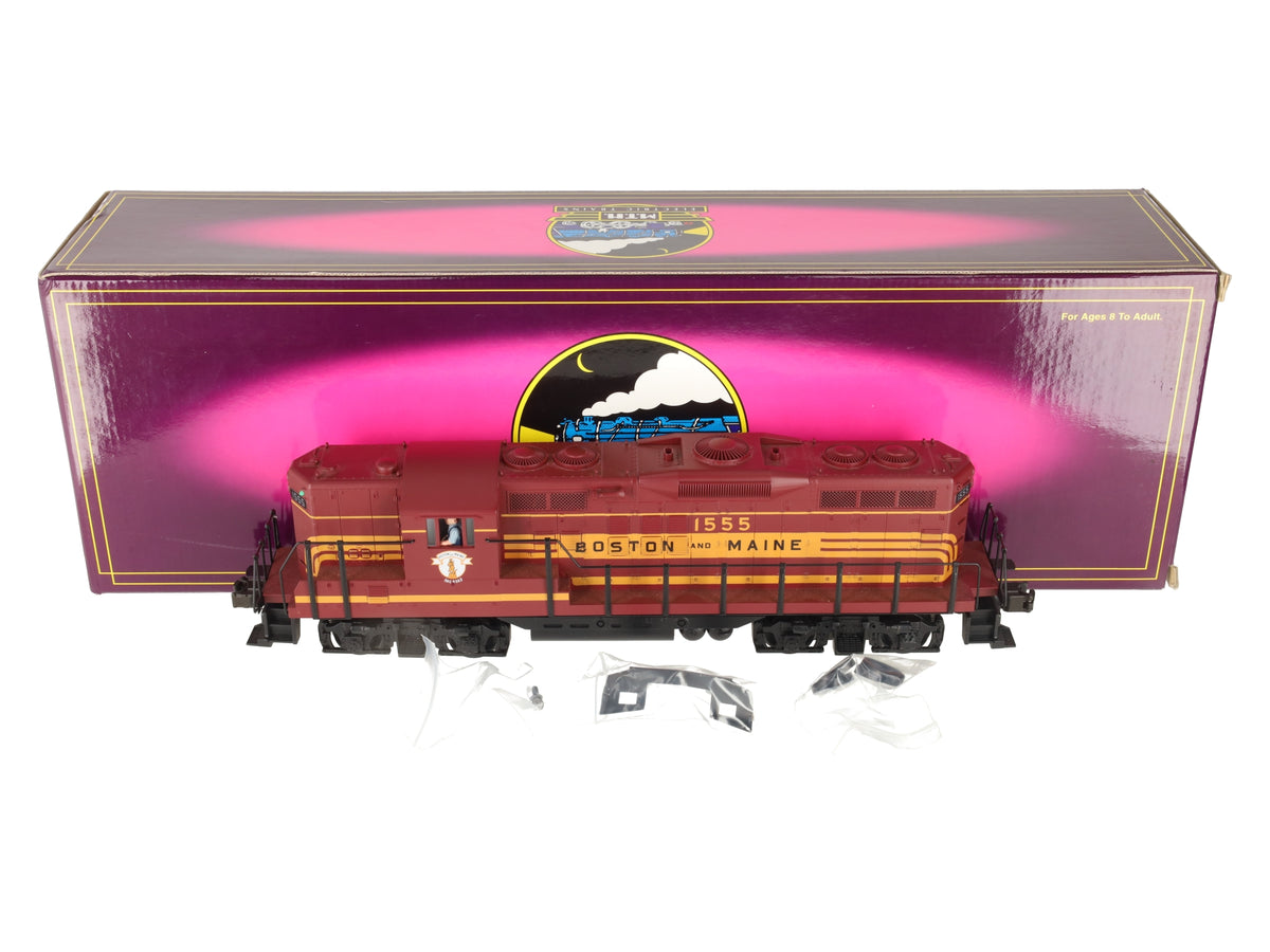 MTH 20-2211-1 O Gauge Boston & Maine Powered GP-7 Diesel Engine w/PS1 #1555 EX/Box