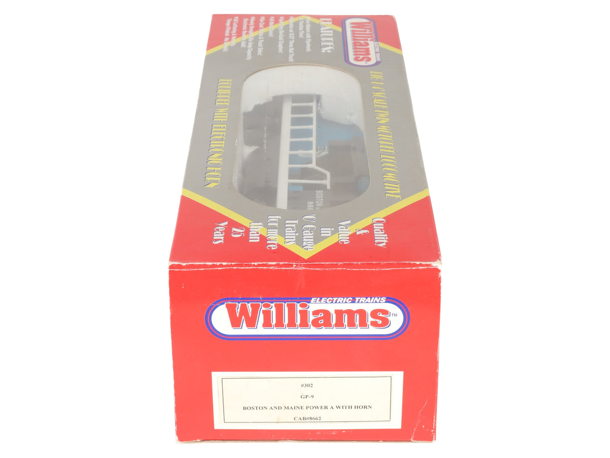 Williams 302 O Gauge Boston & Maine GP-9 Powered A Unit Diesel Loco w/Horn #8662 VG/Box