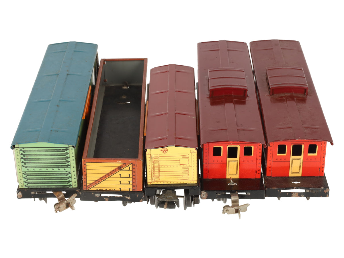 Lionel Vintage O Prewar Tinplate Freight Cars 1679, 1717, 1719, 1722 [5] VG