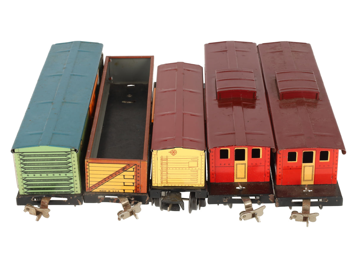 Lionel Vintage O Prewar Tinplate Freight Cars 1679, 1717, 1719, 1722 [5] VG