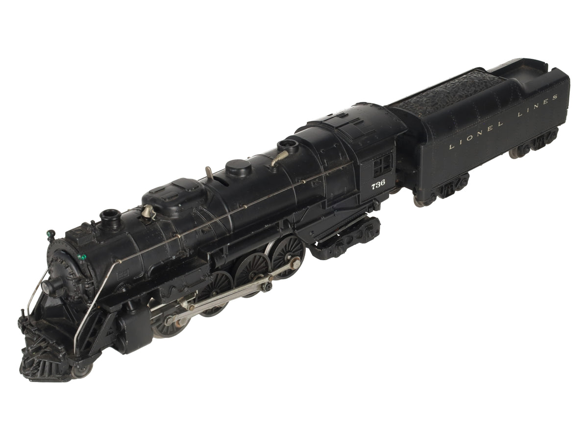 Lionel 736 Vintage O 2-8-4 Lionel Lines Diecast Steam Locomotive w/ 2046W Tender