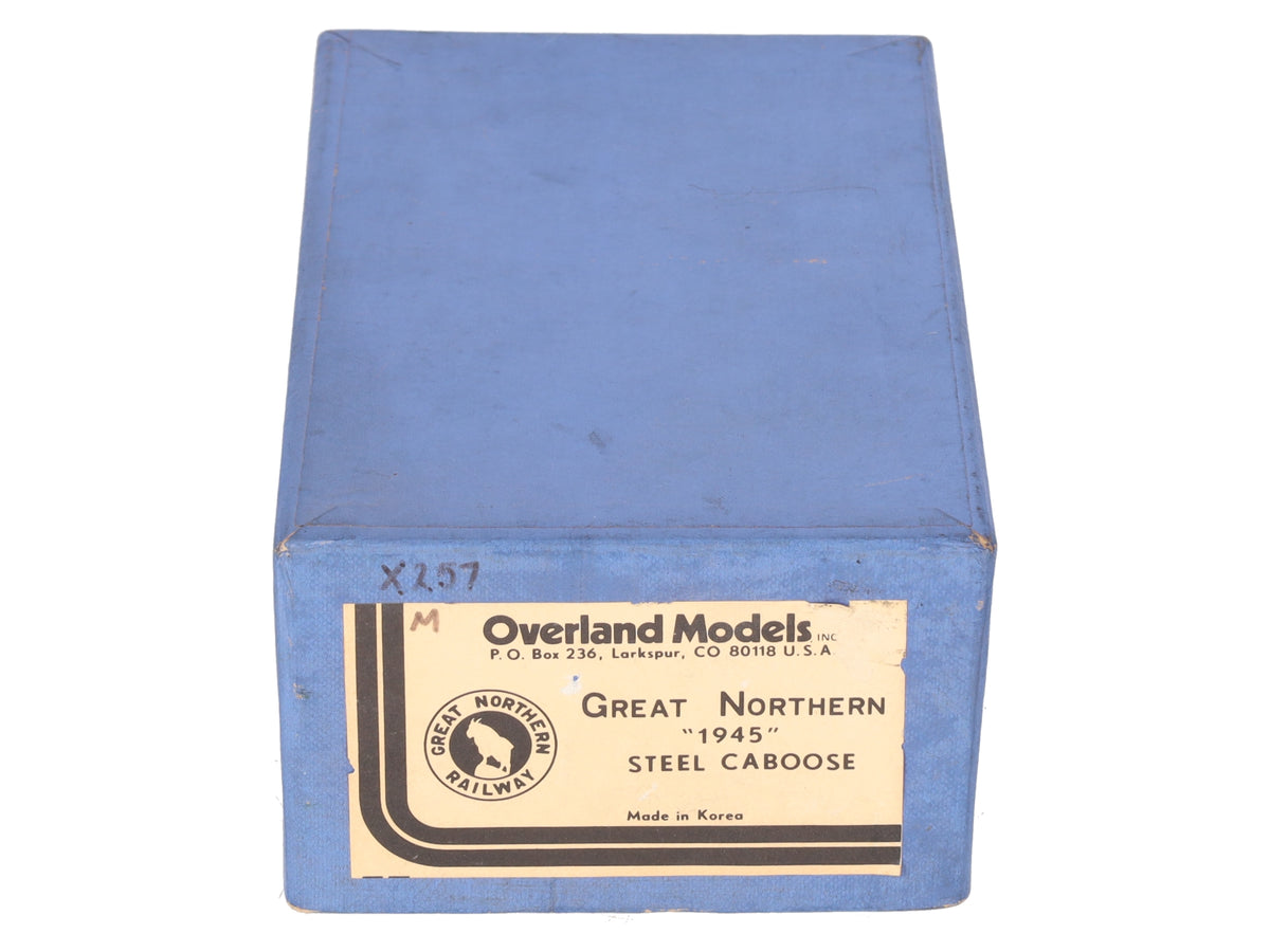 Overland HO Scale BRASS Greats Northern "1945" Steel Caboose - Painted/Box