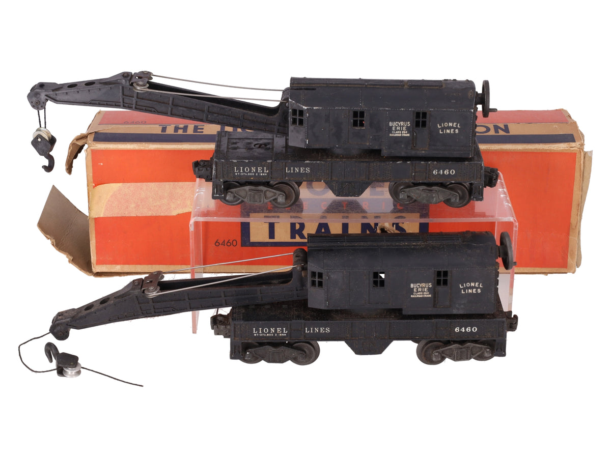 Lionel 6460 Vintage O Gauge Bucyrus Erie Crane Cars [2] VG