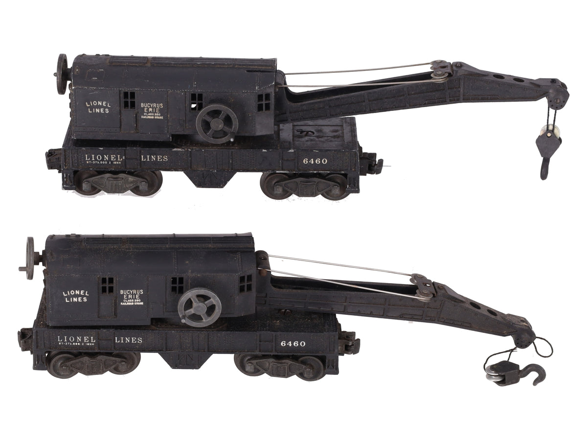 Lionel 6460 Vintage O Gauge Bucyrus Erie Crane Cars [2] VG