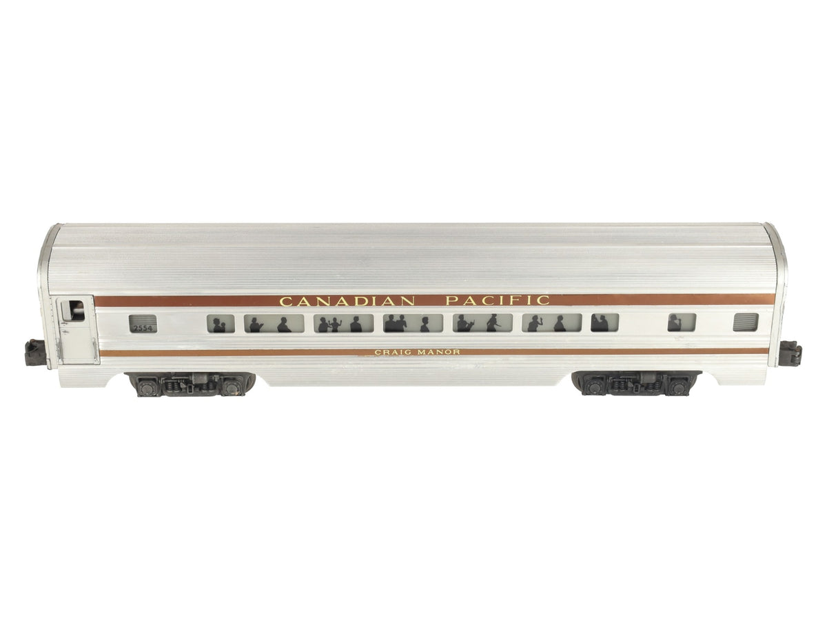 Lionel 2554 Vintage O Canadian Pacific Craig Manor Aluminum Pullman Car EX