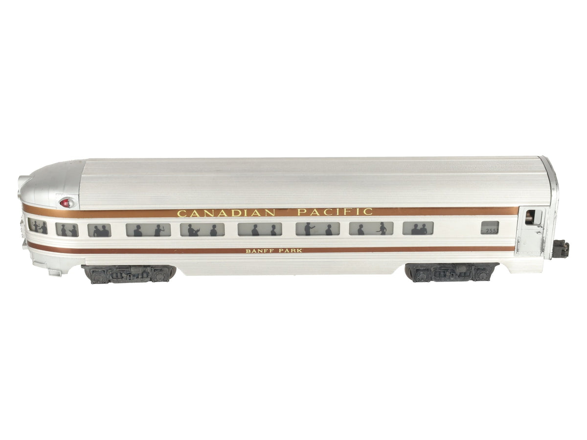 Lionel 2551 Vintage O Canadian Pacific Banff Park Aluminum Observation Car EX