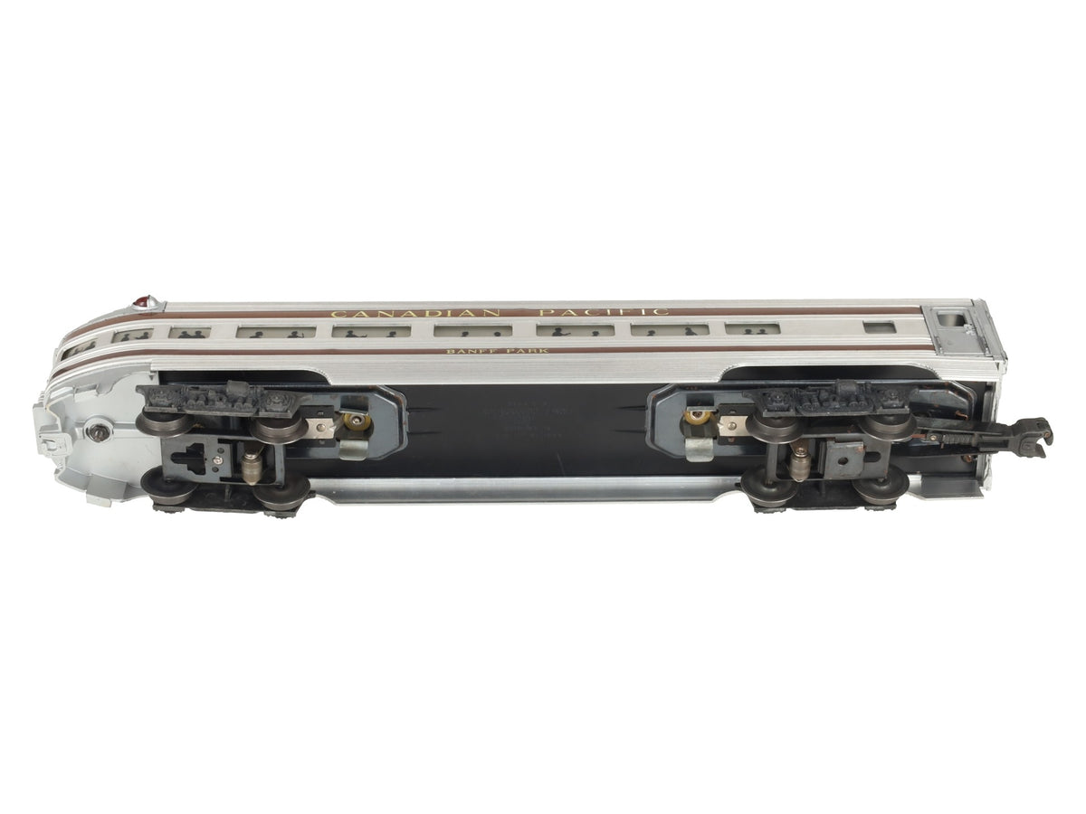 Lionel 2551 Vintage O Canadian Pacific Banff Park Aluminum Observation Car EX