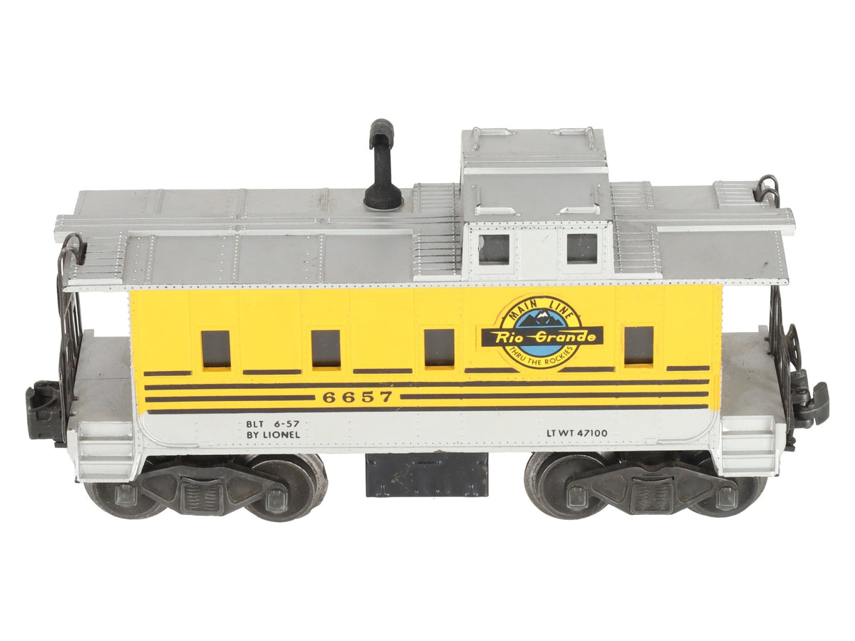Lionel 6657 Vintage O Rio Grande Caboose VG