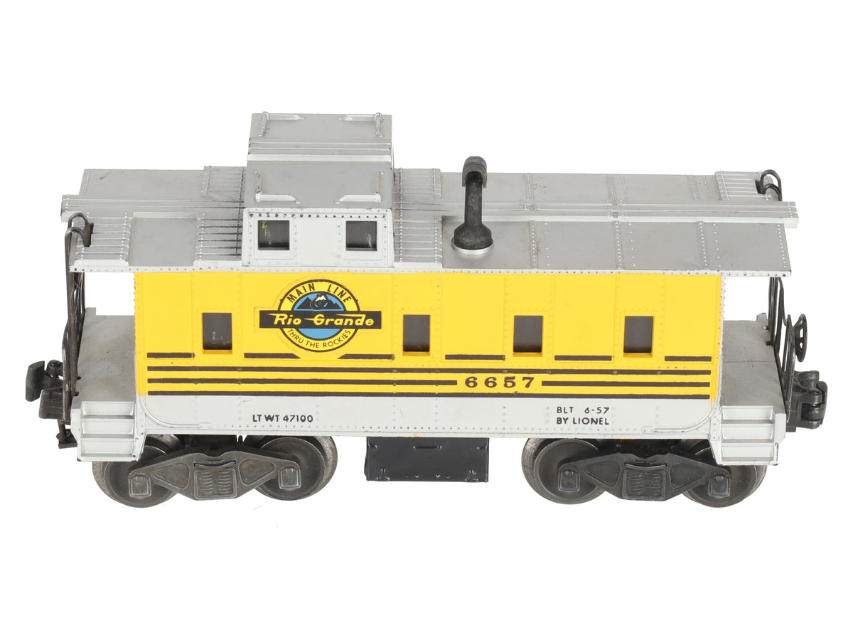 Lionel 6657 Vintage O Rio Grande Caboose VG