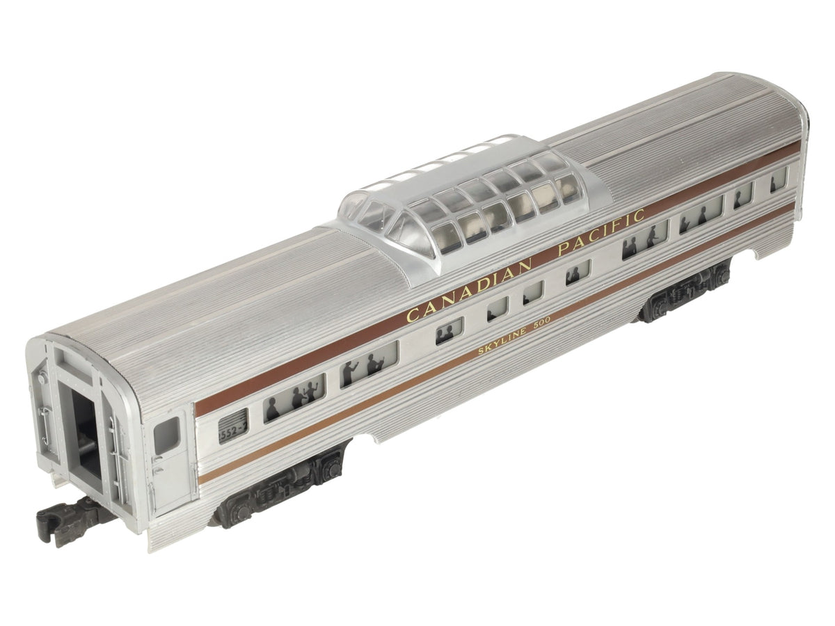 Lionel 2552 Vintage O Canadian Pacific Skyline 500 Aluminum Vista Dome Car EX