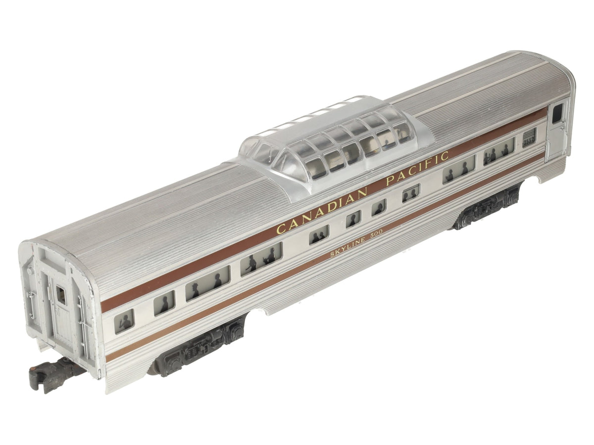 Lionel 2552 Vintage O Canadian Pacific Skyline 500 Aluminum Vista Dome Car EX