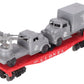 Lionel 6809 Vintage O Flatcar w/REPRO USMC AA Gun Truck & Medical Box Truck VG