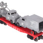 Lionel 6809 Vintage O Flatcar w/REPRO USMC AA Gun Truck & Medical Box Truck VG