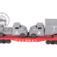 Lionel 6806 Vintage O Flatcar w/ Pyro USMC Tank & Medical Box Truck VG