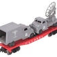 Lionel 6806 Vintage O Flatcar w/ Pyro USMC Tank & Medical Box Truck VG