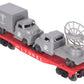 Lionel 6806 Vintage O Flatcar w/ Pyro USMC Tank & Medical Box Truck VG