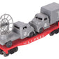 Lionel 6806 Vintage O Flatcar w/ Pyro USMC Tank & Medical Box Truck VG