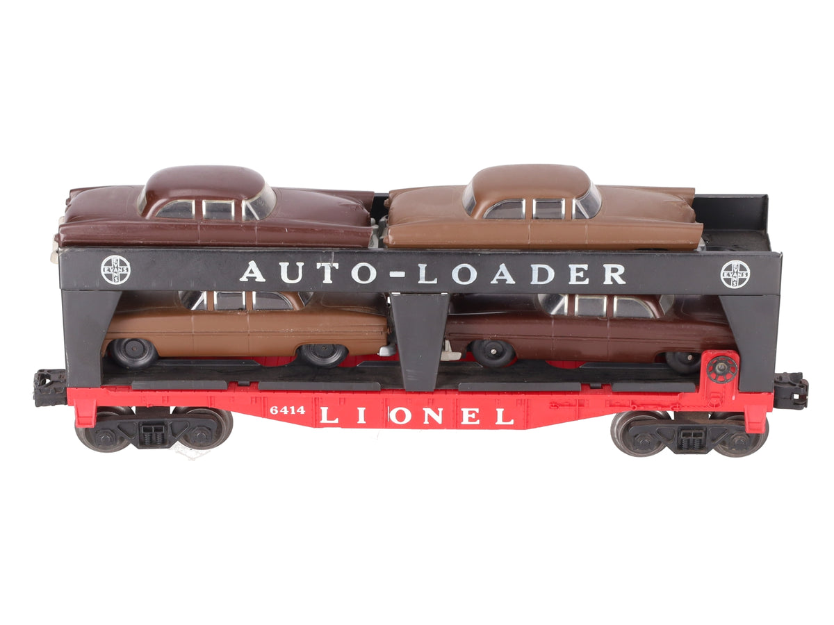 Lionel 6414 Vintage O Evans Autoloader with 4 Brown Autos -  Extremely Rare VG