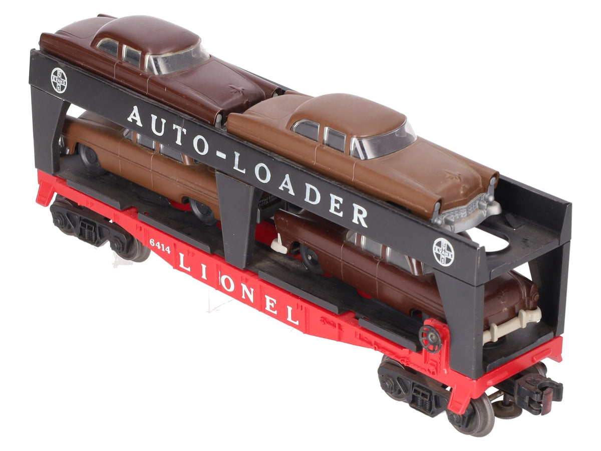 Lionel 6414 Vintage O Evans Autoloader with 4 Brown Autos -  Extremely Rare VG
