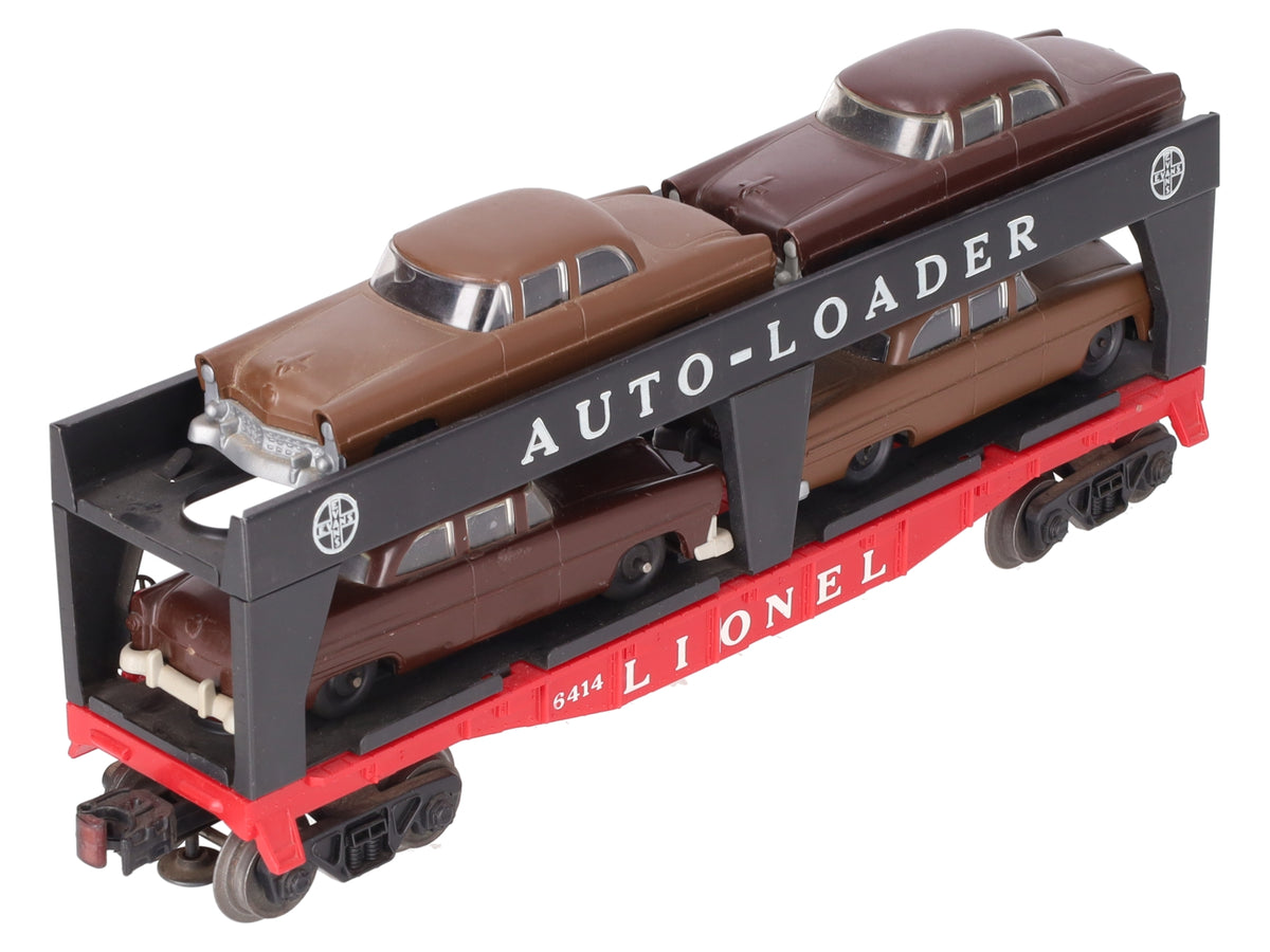Lionel 6414 Vintage O Evans Autoloader with 4 Brown Autos -  Extremely Rare VG