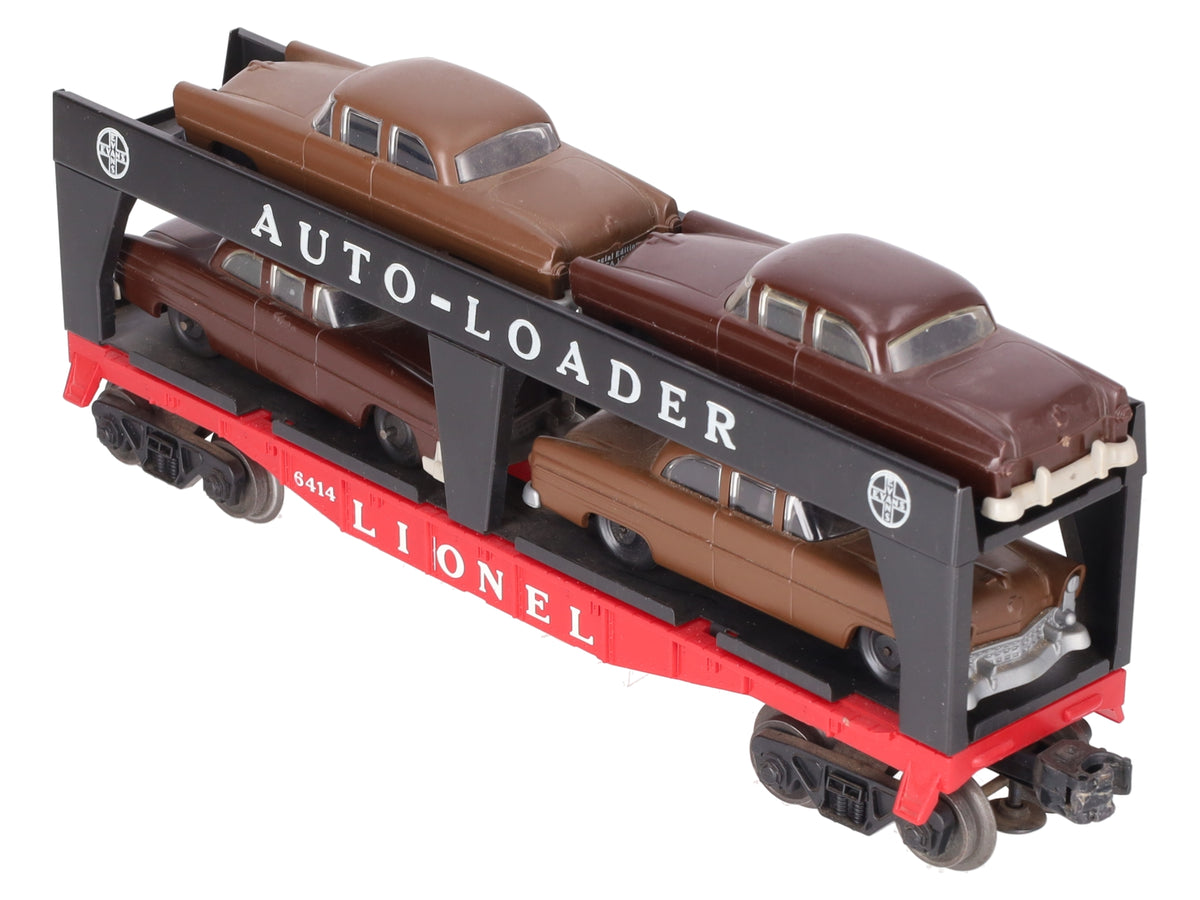 Lionel 6414 Vintage O Evans Autoloader with 4 Brown Autos -  Extremely Rare VG