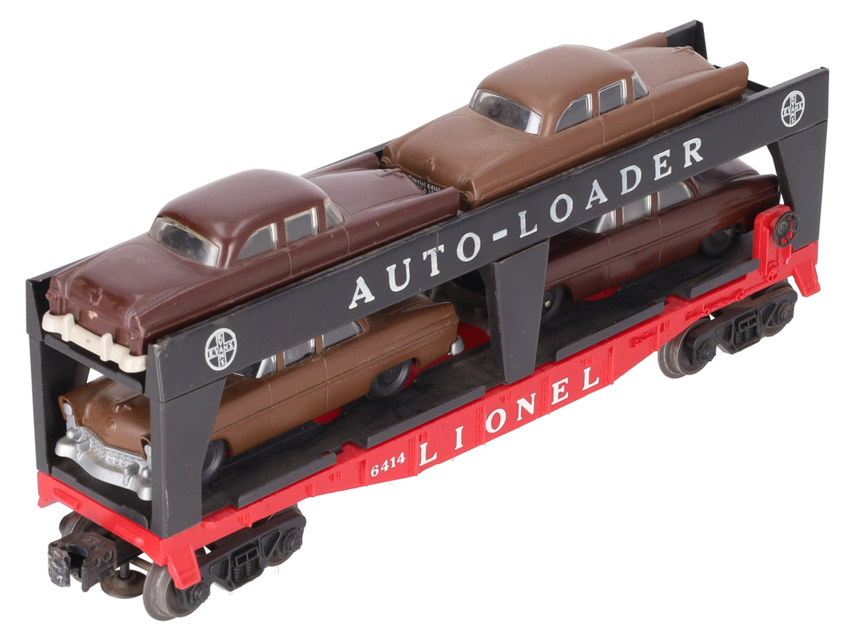 Lionel 6414 Vintage O Evans Autoloader with 4 Brown Autos -  Extremely Rare VG