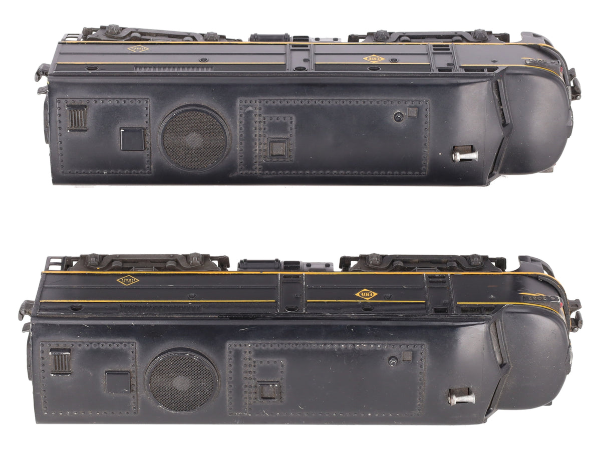 Lionel 2032 Vintage O Gauge Erie Alco AA Diesel Locomotive Set VG