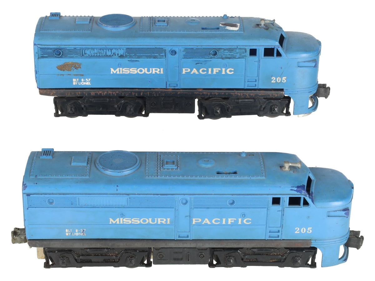 Lionel 205 Vintage O Gauge Missouri Pacific Alco AA Diesel Locomotive Set