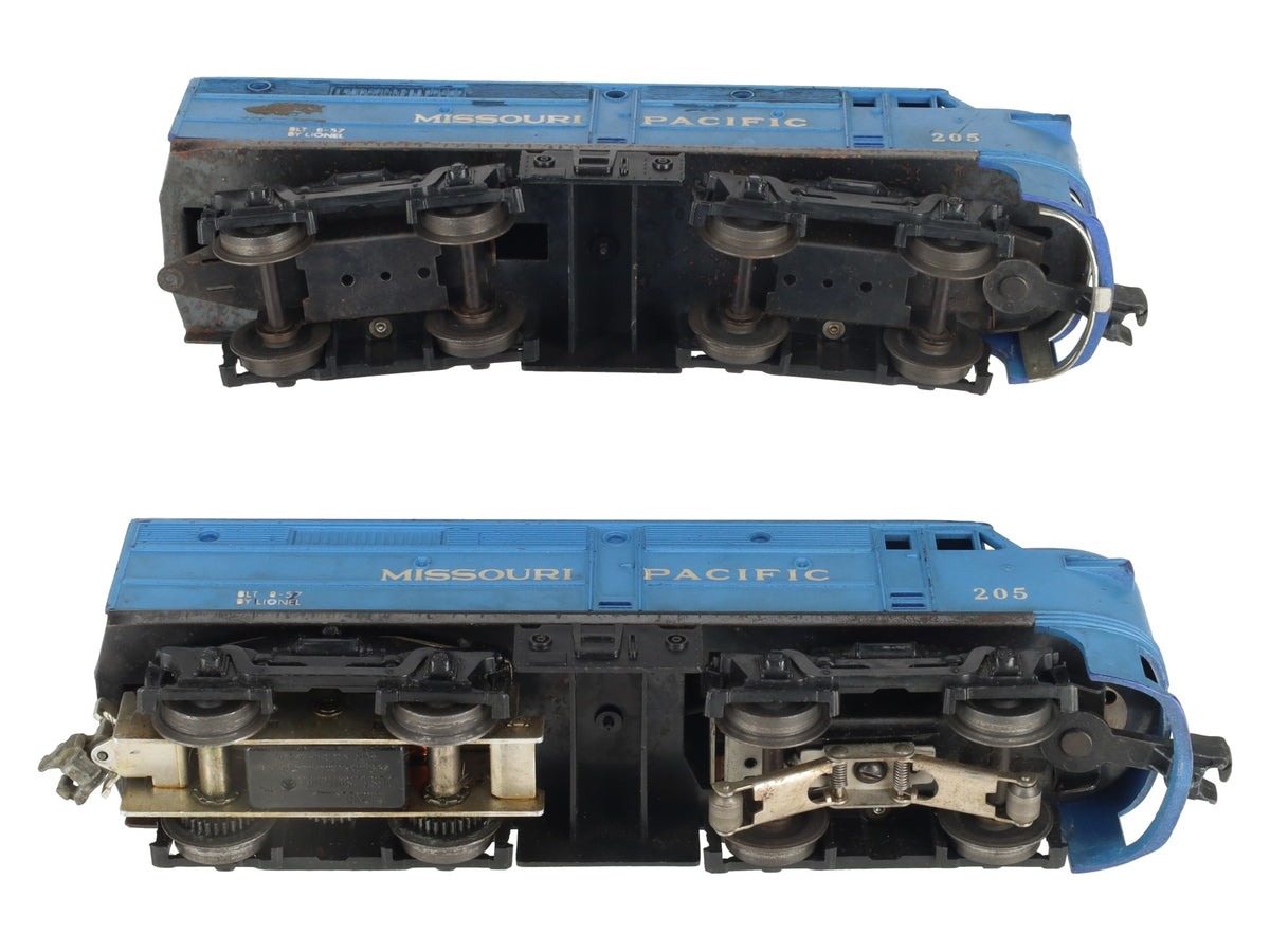 Lionel 205 Vintage O Gauge Missouri Pacific Alco AA Diesel Locomotive Set