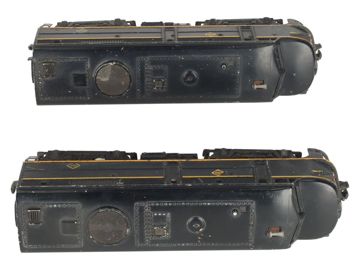 Lionel 2032 Vintage O Gauge Erie Alco AA Diesel Locomotive Set VG