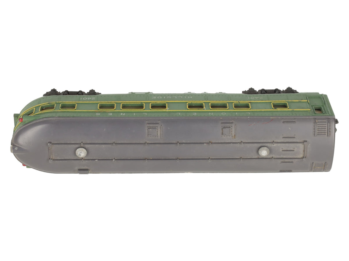 Lionel 2401 Vintage O Gauge Lionel Lines Green/Gray Hillside Observation Car VG