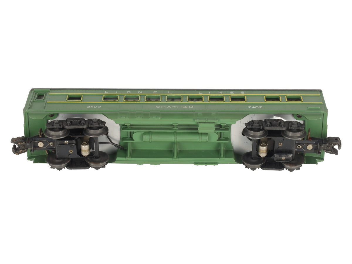 Lionel 2402 Vintage O Gauge Postwar Lionel Lines Green/Gray Chatham Pullman Car VG