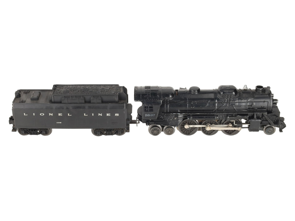 Lionel 2037 Vintage O Gauge 2-6-4 Diecast Steam Locomotive w/ 234W Tender VG