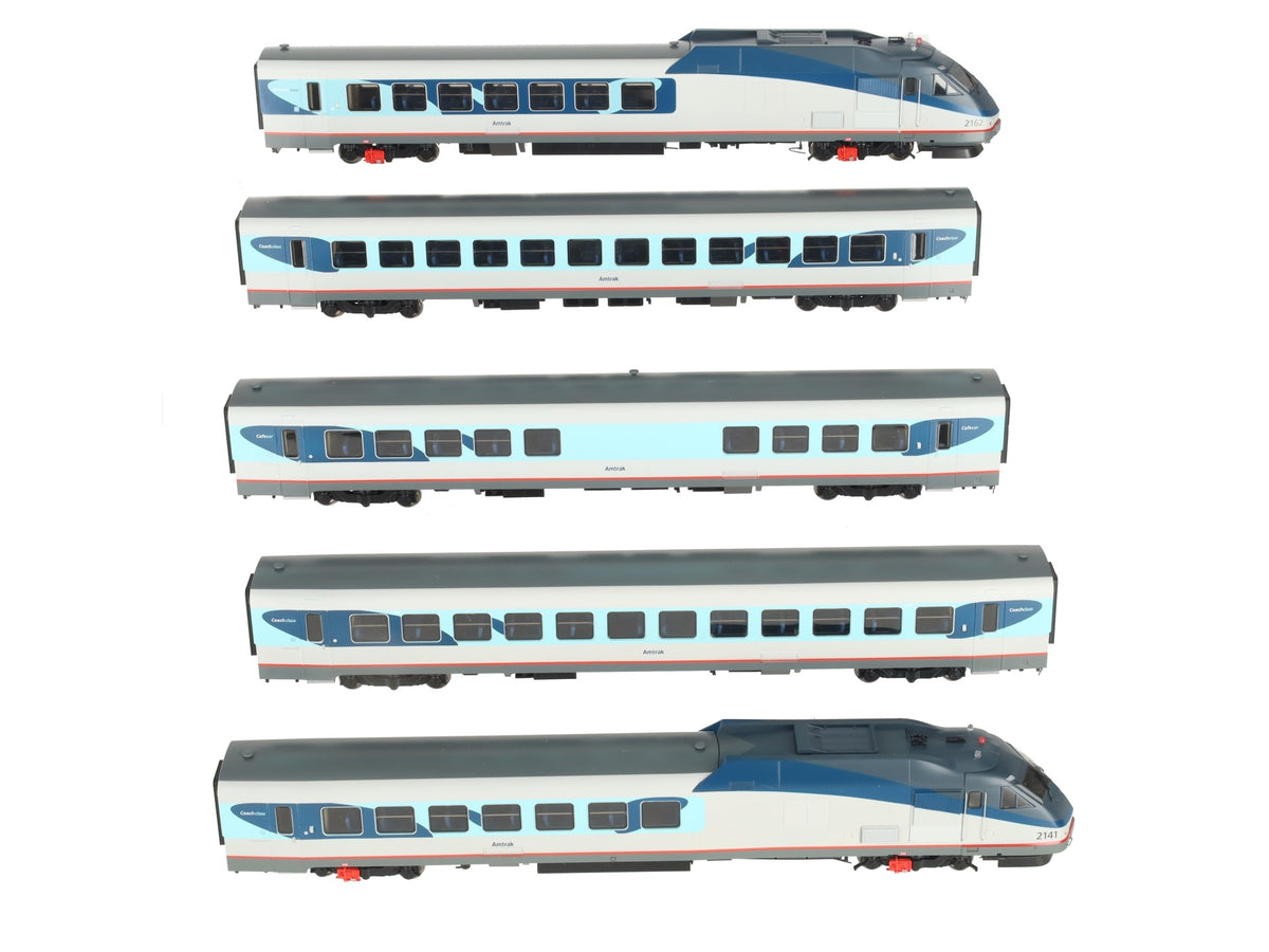 Rapido Trains 025005 HO Amtrak Phase V RTL Turboliner Passenger Car (Set of 5) NIB