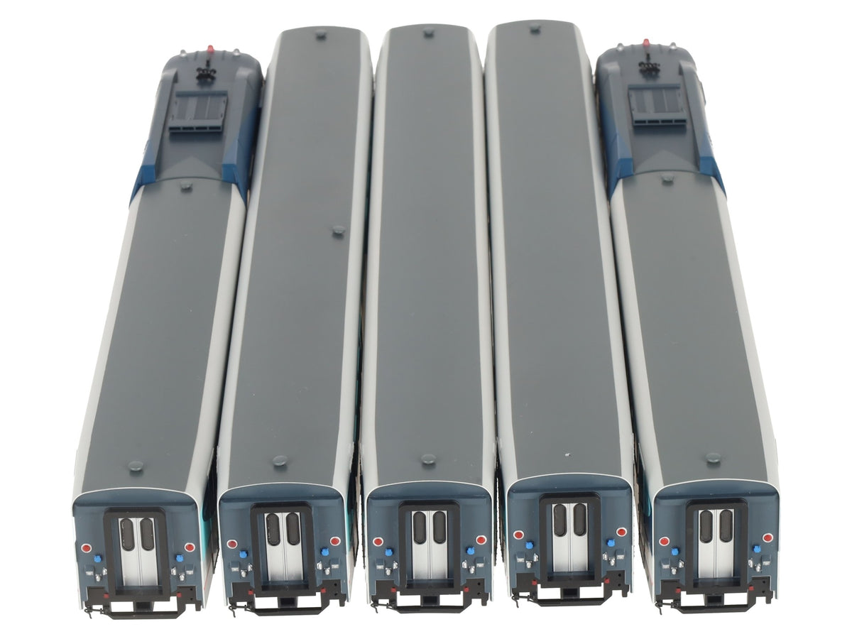 Rapido Trains 025005 HO Amtrak Phase V RTL Turboliner Passenger Car (Set of 5) NIB