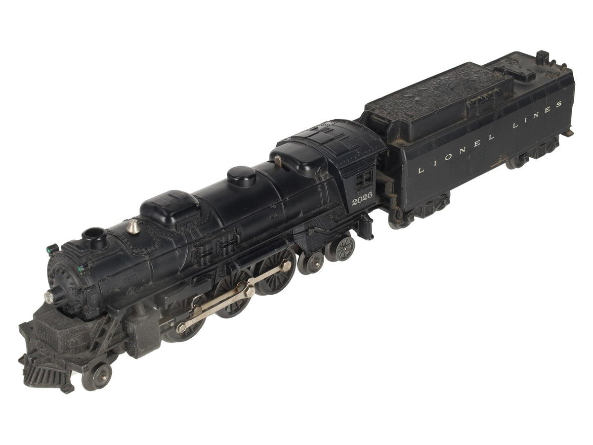 Lionel 2026 Vintage O 2-6-4 Diecast Steam Locomotive & 6026W Tender VG