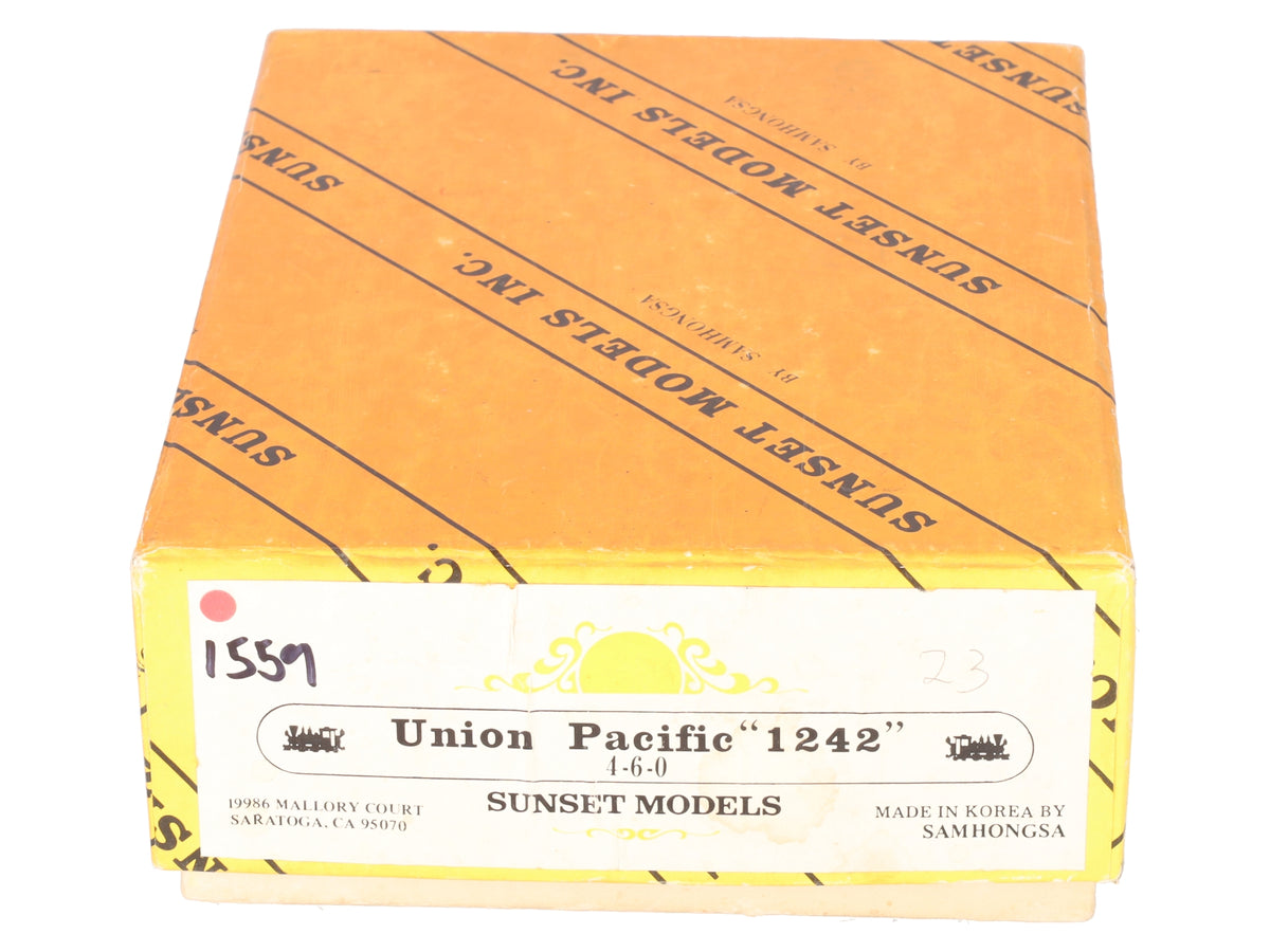 Sunset Models 1242 HO BRASS Union Pacific 4-6-0 Locomotive & Tender - Painted EX/Box