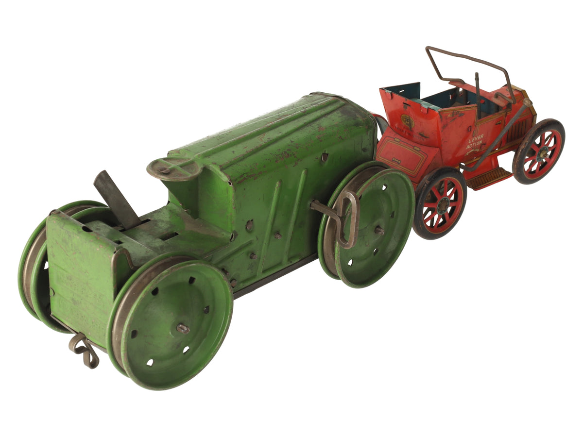 Modern Toys & Marx Vintage Wind-Up Tractor No 5 & Old Timer Model T Car 27579