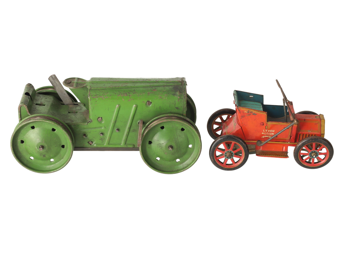 Modern Toys & Marx Vintage Wind-Up Tractor No 5 & Old Timer Model T Car 27579
