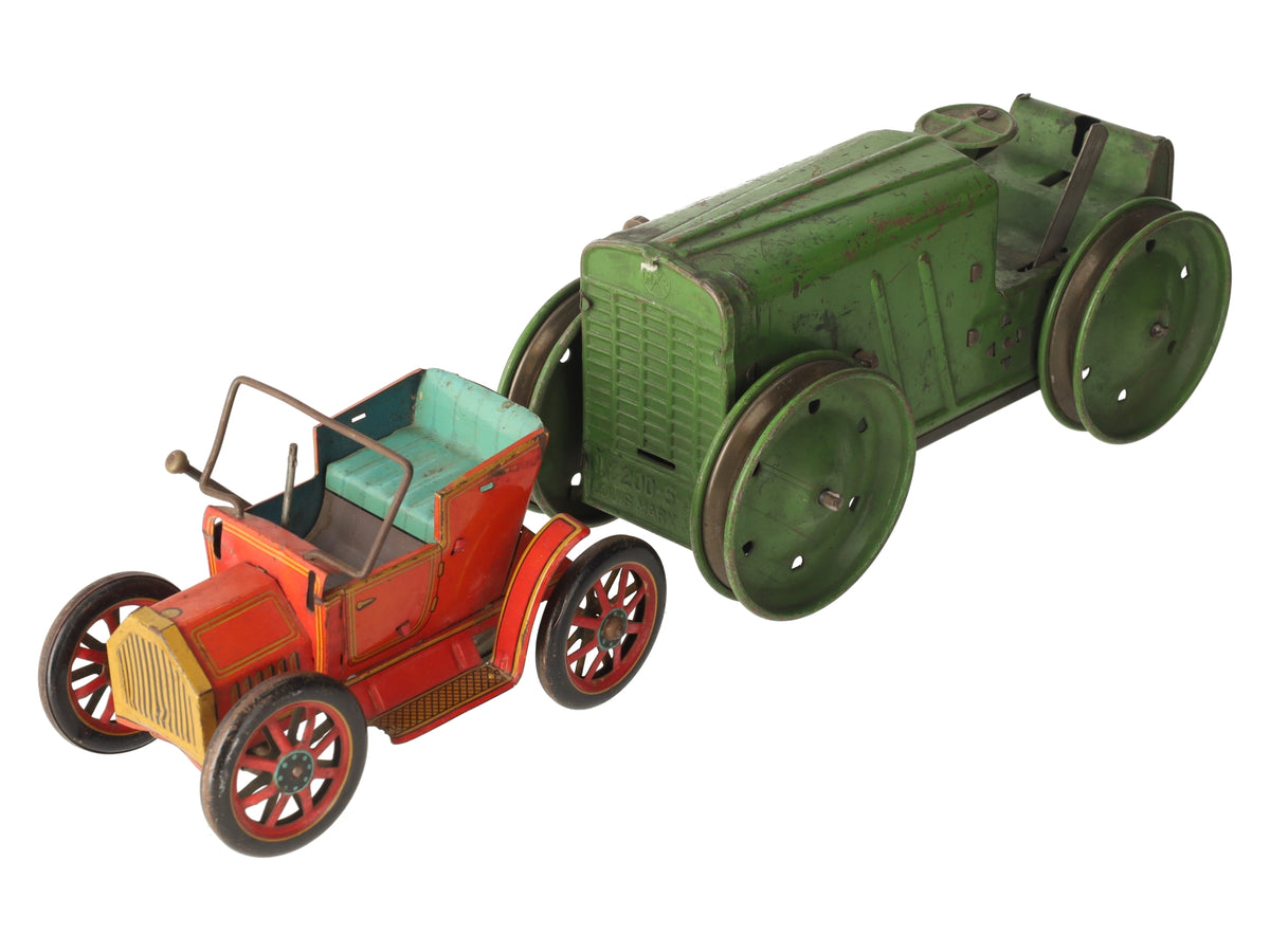 Modern Toys & Marx Vintage Wind-Up Tractor No 5 & Old Timer Model T Car 27579