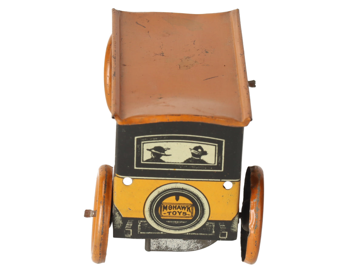 Mohawk 361 Vintage Yellow Taxi Wind-Up Car VG