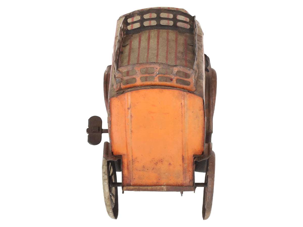Orobr Prewar Vintage Tinplate Limousine/ Taxi Wind-Up Car W/ figure