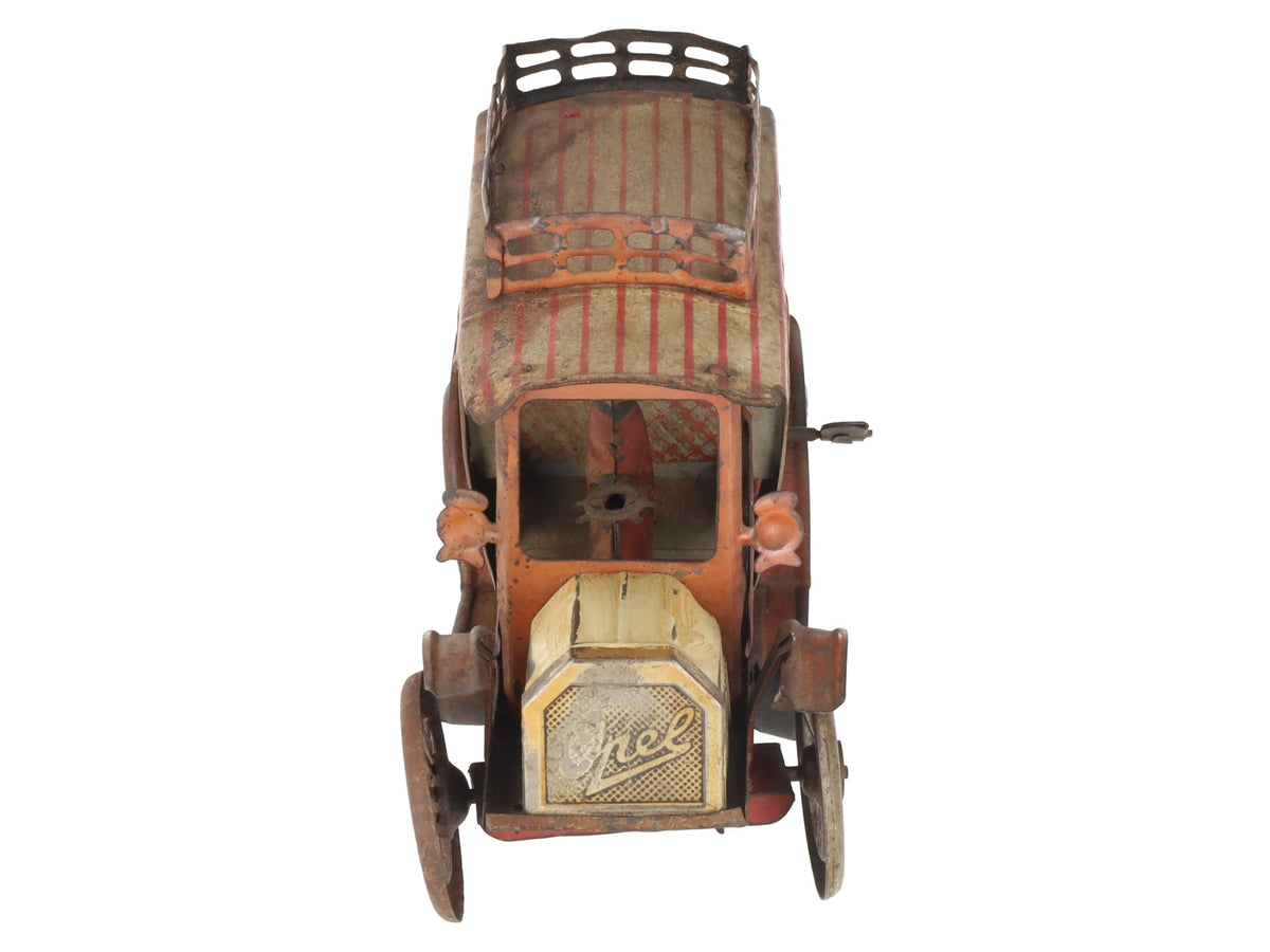 Orobr Prewar Vintage Tinplate Limousine/ Taxi Wind-Up Car W/ figure
