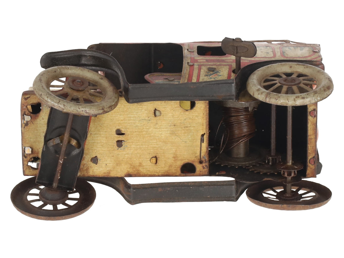 Orobr Prewar Vintage Tinplate Limousine/ Taxi Wind-Up Car W/ figure